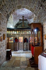 Interior of the monastery and st.mary of divinity church.sarande-Albania