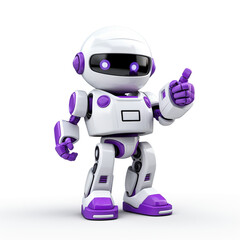 3D render of a robot introducing or presenting