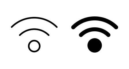 WIFI Icon vector isolated on white background. signal vector icon. Wireless and wifi icon or sign for remote internet access