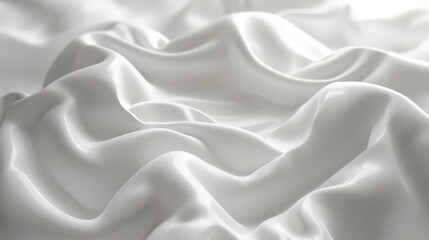 Detailed close up view of a white fabric showcasing its texture and intricate weave patterns