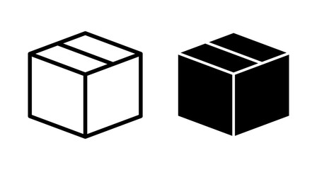 Box icon vector isolated on white background. Cardboard box, packaging open. Box vector icon