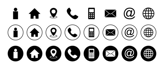 Contact us icon vector isolated on white background. business card contact information icon. web icon vector.