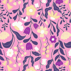 pattern floral flower design fabric spring illustration
