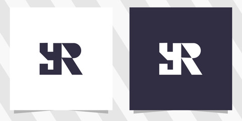 letter yr ry logo design