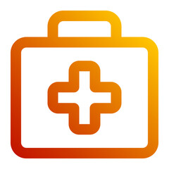 Obraz premium first aid kit gradient icon