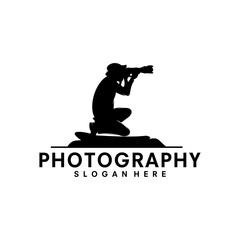 Silhouette photographer vector icon illustration design