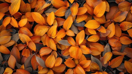 Distinctive fragrance of simple small and beautiful leaf pattern of orange leaves provides an instant refreshment - Powered by Adobe