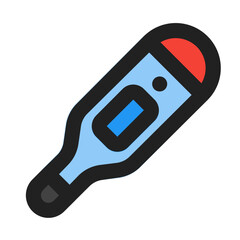 thermometer line color icon