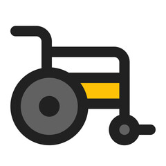 wheelchair line color icon