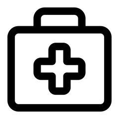 Obraz premium first aid kit line icon