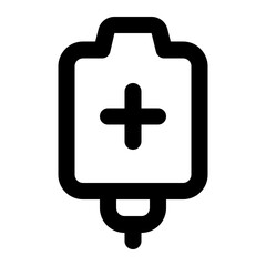 blood bag line icon