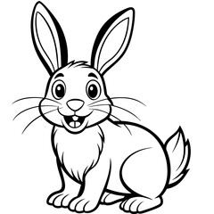 happy rabbit illustration