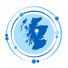 Scotland Scottish United Kingdom UK vector illustration graphic icon symbol - obrazy, fototapety, plakaty