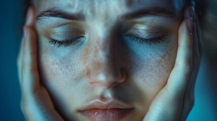 The soft cool skin of someone in the midst of a panic attack seeking comfort and grounding. .