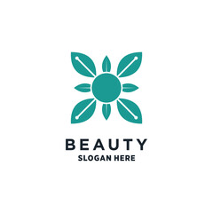 Vector flower beauty design element icon vector with creative concept for business person