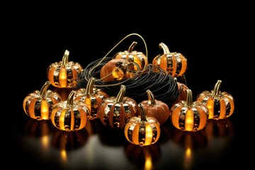 Glowing Pumpkins: Surround jewelry with pumpkins that emit an eerie glow.