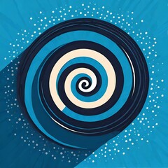 logo spirale bleu et blanc en ia