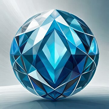 logo prisme rond, diamant ou brillant en ia