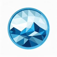 logo prisme ou origami rond 