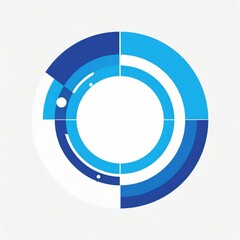 logo rond bleu lentille en ia