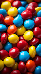 a fun colorful candy background, using primary colors.
