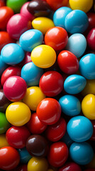 a fun colorful candy background, using primary colors.
