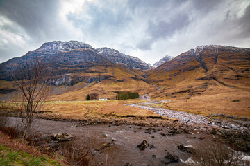 Obraz premium Paisaje de Glencoe en Escocia en las Highlands.