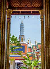 Beautiful Golden Temple of the Emerald Buddha Wat Phra Kaew in Bangkok, Thailand - 791198627