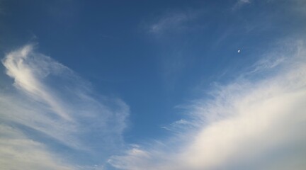 Beautiful clear blue sky photo