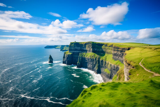 Cliffs of Moher Panorama in Ireland