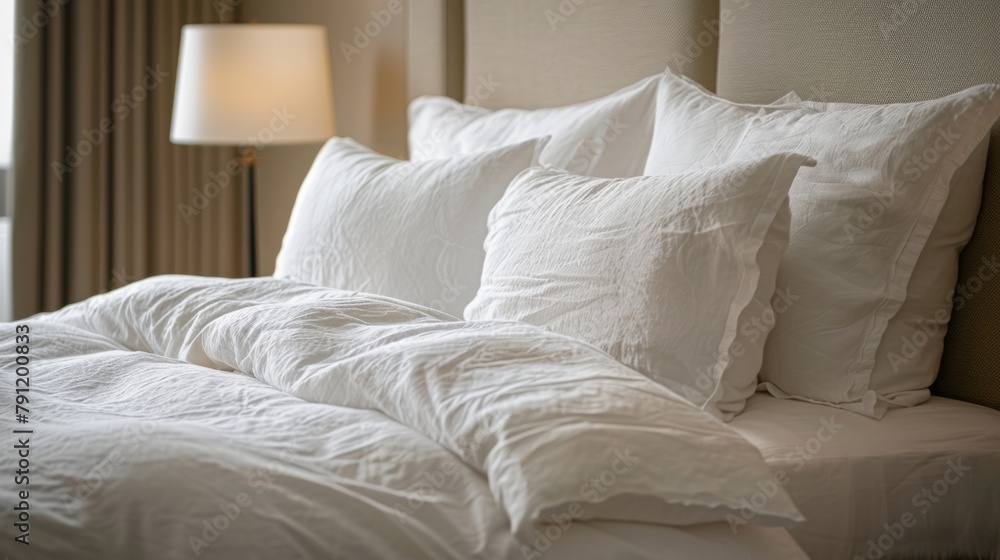 Poster sink into the layers of soft highthread count linens and drift off to sleep in a state of pure relax