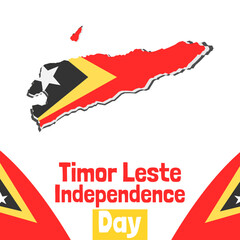 East Timor independence day with flag banner design