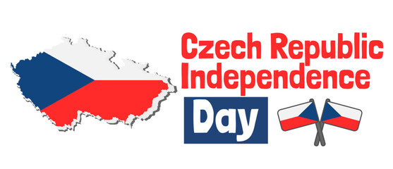 Czech republic independence day banner vector design