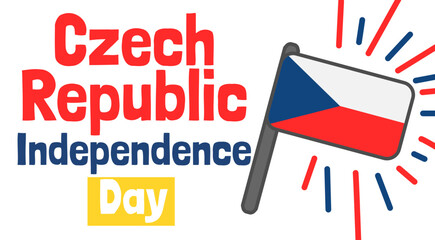 Czech republic independence day banner vector design