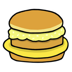 フィッシュバーガー　イラスト
