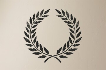 A simple outline of a laurel wreath symbolizing victory.