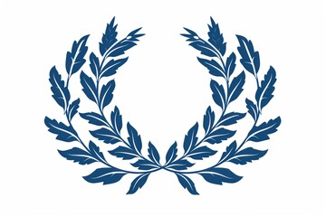 A simple outline of a laurel wreath symbolizing victory.