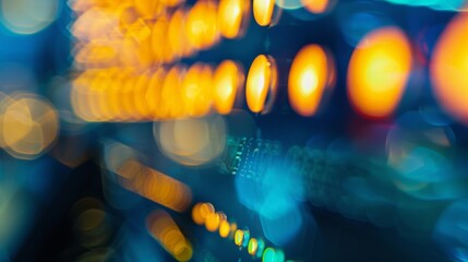 Defocused Payment Screen In this abstract depiction the blurred background portrays the anonymity and detachment of the digital payment process in online shopping. The blurred buttons .