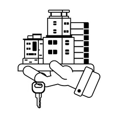 Get this glyph icon of selling property