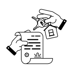 Get this glyph icon of lease agreement 