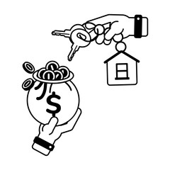 Check out glyph icon of property handover 