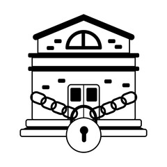 Editable glyph icon of property confiscation 