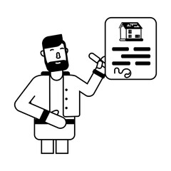 Download glyph icon of mortgage paperwork 