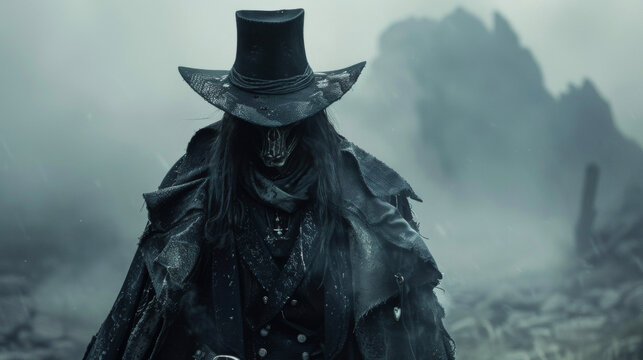 The vaqueros wardrobe was a reflection of his undead nature with dark and ominous hues dominating his attire. .