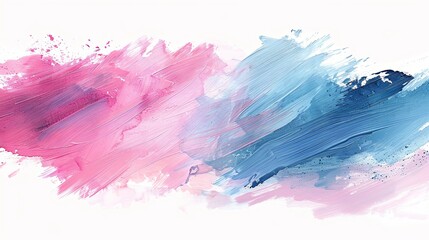 Vibrant abstract art with textured pink and blue brush strokes.