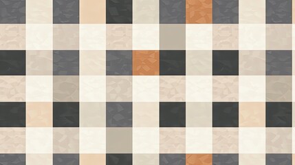 A seamless mosaic pattern with watercolor textures in soft hues.