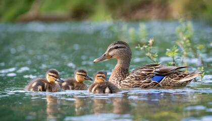 Fototapeta premium two ducks in the pond duck, bird, water, nature, lake, animal, mallard, wildlife