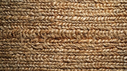 A vintage-inspired natural jute rug with a braided design, perfect for classic interiors, isolated background - obrazy, fototapety, plakaty
