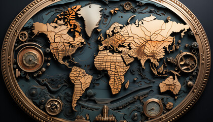 Fototapeta na wymiar World map - abstract background