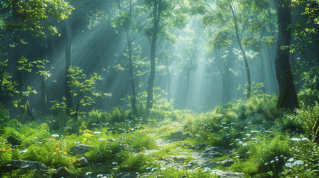 morning in the forest